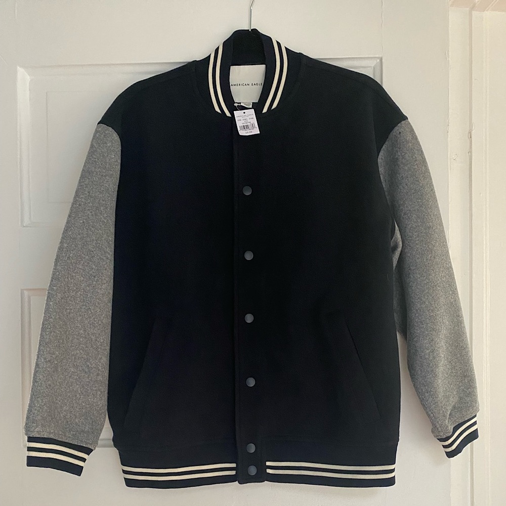 AMERICAN EAGLE Oversized Varsity Jacket Bomber - XS with tags